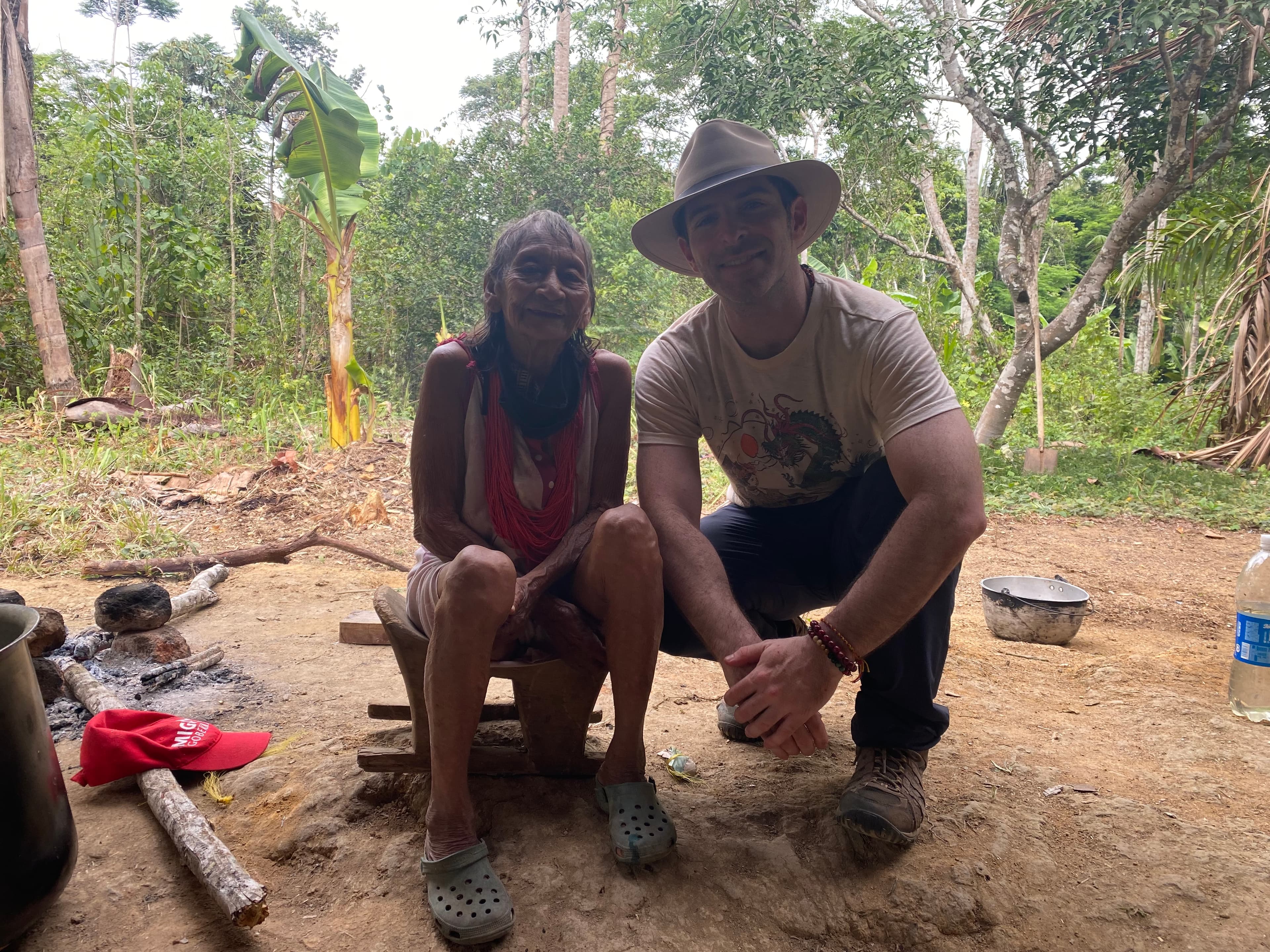 David Benson with a Piaroa elder, Venezuela